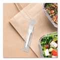 Cutlery | SOLO MOW1-0007 Individually Wrapped Regal Mediumweight Plastic Cutlery Fork - White (1000/Carton) image number 4