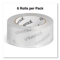 Office Jansan | Universal UNV73000 Quiet Acrylic 1.88 in. x 3 in. x 110 yds. Box Sealing Tape - Clear (6/Pack) image number 2