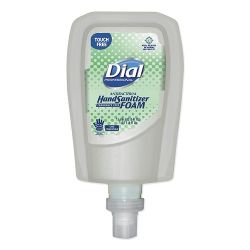 Cleaning & Janitorial Supplies | Dial Professional 16694EA 1 Liter Bottle Antibacterial Foaming Hand Sanitizer Refill for FIT Touch Free Dispenser - Fragrance-Free image number 0