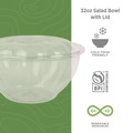 Office Jansan | Eco-Products EP-SB32 32 oz. Renewable and Compostable Salad Bowls with Lids (150/Carton) image number 6