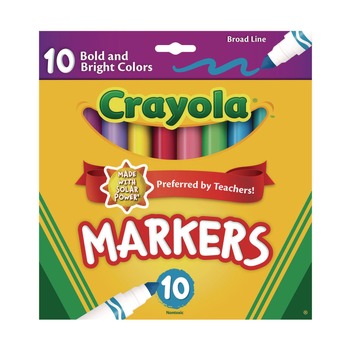 Crayola Broad Bullet Tip Non-Washable Marker - Assorted Tropical Colors