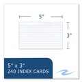 Flash Cards | Roaring Spring 28031 3 in. x 5 in. Narrow Rule Trayed Index Cards - White (36/Carton) image number 2
