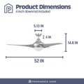 Ceiling Fans | Prominence Home 51871-45 52 in. Remote Control Contemporary Indoor LED Ceiling Fan with Light - Matte Nickel image number 1