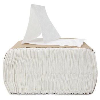 PAPER TOWELS AND NAPKINS | Boardwalk BWK8316 7 in. x 12 in. 1-Ply Low-Fold Dispenser Napkins - White (400/Pack, 20 Packs/Carton)