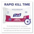 Cleaning & Disinfecting Wipes | PURELL 9371-12 1-Ply 7.4 in. x 9 in. Fragrance-Free Foodservice Surface Sanitizing Wipes - White (12 Pouches/Carton) image number 4