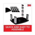 Office Jansan | 3M MS80B 15 in. x 12 in. x 2.63 in. to 5.78 in. 80-lb. Capacity Adjustable Monitor Stand - Black/Silver image number 9
