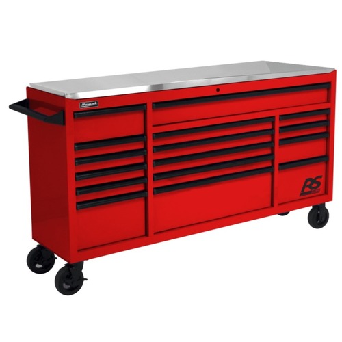 Tool Chests | Homak RD04072164 RS Pro 72 in. 16 Drawer Bottom with Stainless Steel Top - Red image number 0