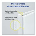 Office Jansan | Avery 17576 11 in. x 8.5 in. 1.5 in. Capacity 3-Rings Durable View Binder with DuraHinge and Slant Rings - White (4/Pack) image number 5