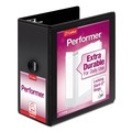  | Cardinal 17951 Performer 3 Slant D Ring 5 in. Capacity ClearVue Binder - Black image number 0