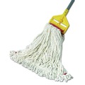 Mops | Rubbermaid Commercial FGA25306WH00 Web Foot Shrinkless Large Cotton/Synthetic Wet Mop Head with 5 in. Headband - White (6/Carton) image number 3