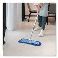 Mops | Gritt Commercial GRI17424T 24 in. x 5 in. 72 in. Silver Aluminum Handle Microfiber Dust Mop Set with Telescopic Handle - Blue (1-Kit) image number 5