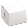 Food Trays, Containers, and Lids | SCT SCH 0909 6 in. x 6 in. x 4 in. Non-Window Paper Bakery Boxes - White (250/Bundle) image number 2