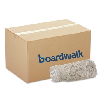 Boardwalk 32 oz. Pro Loop Web/Tailband Premium Standard Mop Head - White (12/Carton)