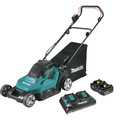 Push Mowers | Makita XML05PT 18V X2 (36V) LXT Brushless Lithium-Ion 17 in. Cordless Residential Lawn Mower Kit with 2 Batteries (5 Ah) image number 0