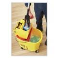 Mop Buckets | Rubbermaid Commercial 1863896 35 qt. WaveBrake 2.0 Side-Press Plastic Bucket/Wringer Combos - Black image number 2