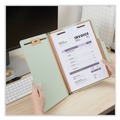  | Universal UNV10273 6-Section 2-Divider Pressboard Classification Folders - Letter, Gray/Green (10/Box) image number 2