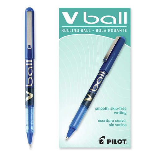 Office Jansan | Pilot 35113 Vball Liquid Ink 0.7 mm Roller Ball Pen - Fine, Blue (Dozen) image number 0
