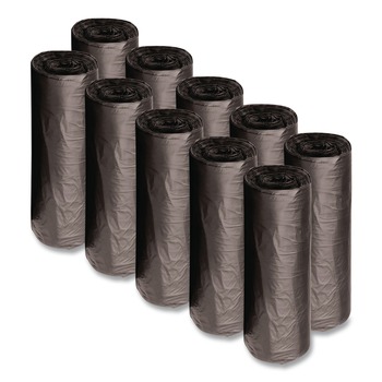 Boardwalk 40 in. x 46 in. 45 gal. 1.2 mil Recycled Low-Density Polyethylene Can Liners - Black (100/Carton)