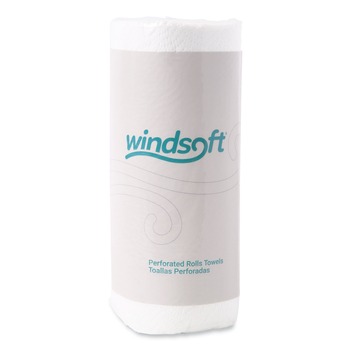 Windsoft WIN1220RL 11 in. x 8.8 in. 2-Ply Kitchen Roll Towels - White (1 Roll)