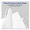 Office Jansan | Avery 01403 11 in. x 8.5 in. 26-Tab Avery Style C Preprinted Legal Exhibit Side Tab Index Dividers - White (25/Pack) image number 2