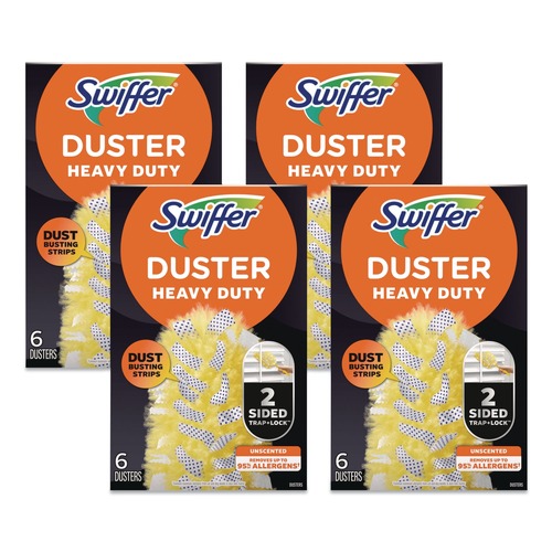 Cleaning & Janitorial Supplies | Swiffer 21620 Dust Lock Fiber Heavy Duty Dusters Refill - Yellow (24/Carton) image number 0