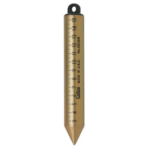 Measuring Accessories | Lufkin 590GMEN 20 oz. Inage Solid Brass Cylindrical SAE/Metric Plumb Bob image number 0