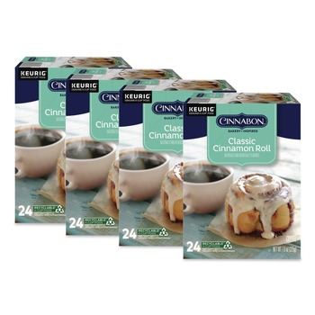 Keurig Cinnabon Classic Coffee K-Cups - Cinnamon Roll (96/Carton)