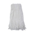 Mops | Boardwalk BWK2032RCT #32 Cut-End Rayon Wet Mop Head - White (12/Carton) image number 2