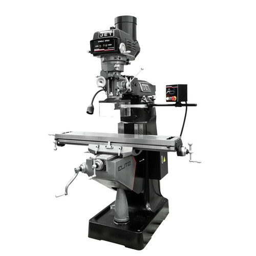 Milling Machines | JET 894212 ETM-949 Mill with 3-Axis ACU-RITE 303 (Knee) DRO, Servo X-Axis Powerfeed and USA Air Powered Draw Bar image number 0