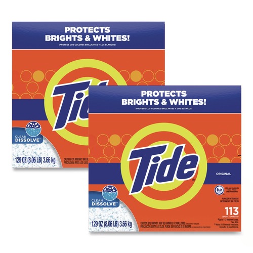 Cleaning & Janitorial Supplies | Tide 80811557 129 oz HE Compatible Powder Laundry Detergent - Original Scent (2/Carton) image number 0
