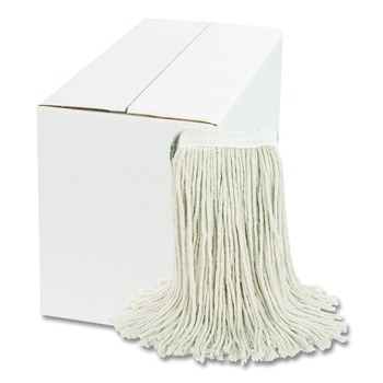 Boardwalk #20 Cut-End Cotton Wet Mop Head - White (12/Carton)