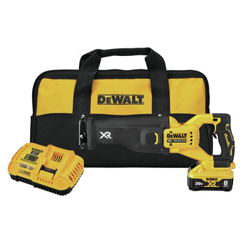 Dewalt 20V MAX XR POWER DETECT Brushless Lithium-Ion Cordless Reciprocating Saw Kit (8 Ah)