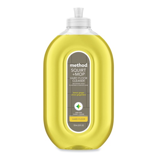 Office Jansan | Method 00563CT Squirt plus Mop 25 oz. Spray Bottle Lemon Ginger Scent Hard Floor Cleaner (6/Carton) image number 0