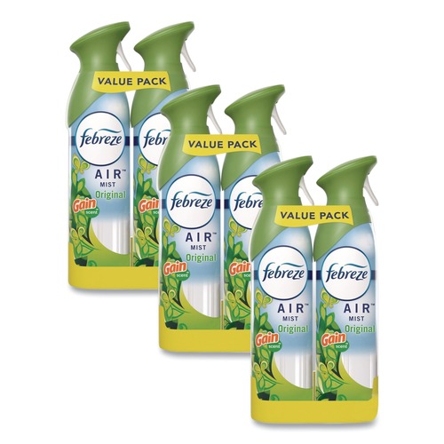 Odor Control | Febreze 80816822 AIR, Gain Original, 8.8 oz Aerosol Spray, 2/Pack, 3 Packs/Carton image number 0