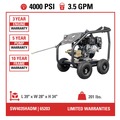 Pressure Washers | Simpson 65203 4000 PSI 3.5 GPM Direct Drive Medium Roll Cage Professional Gas Pressure Washer with AAA Pump image number 13