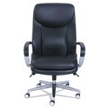 Office Chairs | La-Z-Boy 48956 20.25 in. to 23.25 in. Seat Height Commercial 2000 Big/Tall Executive Chair, Supports 400 lb - Black Seat/Back/Silver Base image number 1