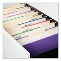  | Universal UNV14220 Deluxe Bright Color Legal Size 1/5-Cut Tab Hanging File Folders - Violet (25/Box) image number 3
