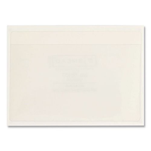 Office Jansan | Smead 68153 5.31 in. x 33.63 in. Self-Adhesive Top Load Poly Pockets - Clear (100/Box) image number 0