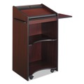  | Safco 8918MH 25.25 in. x 19.75 in. x 46 in. Executive Mobile Lectern - Mahogany image number 0