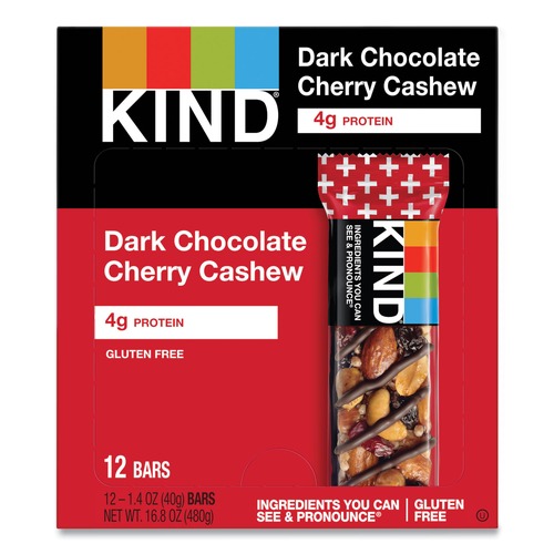 KIND Plus 1.4 oz. Nutrition Boost Bar - Dark Chocolate Cherry Cashew/Antioxidants (12/Box)