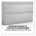  | Alera 25510 42 in. x 18.63 in. x 52.5 in. 4 Legal/Letter Size Lateral File Drawers - Light Gray image number 4