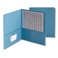 Office Jansan | Smead 87852 11 in. x 8.5 in. 100-Sheet Capacity Two-Pocket Folder - Blue (25/Box) image number 0