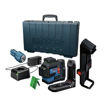 Factory Reconditioned Bosch GLL330-42CGL-RT 12V MAX 360 Degrees Connected Green-Beam 3-Plane Leveling and Alignment Laser Kit (2 Ah)