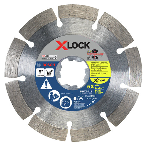 Grinding Wheels | Bosch DBX541E X-LOCK Xtreme Segmented 5 in. Diamond Blade image number 0
