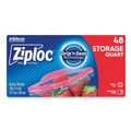 Food Service | Ziploc 351317 1 Quart 1.75 mil. 9.63 in. x 8.5 in. Double Zipper Storage Bags - Clear (9/Carton) image number 0