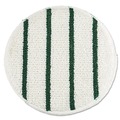 Carpet Cleaners | Rubbermaid Commercial FGP26900WH00 19 in. Diameter Low Profile Scrub-Strip Carpet Bonnet - White/Green image number 0