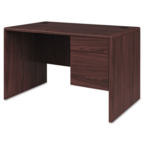  | HON H107885R.NN 10700 Series 48 in. x 30 in. x 29.5 in. Single 3-Quarter Height Right Pedestal Desk - Mahogany image number 0