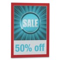 Office Jansan | Durable 476803 DURAFRAME 8.5 in. x 11 in. Sign Holder - Red Frame (2/Pack) image number 2