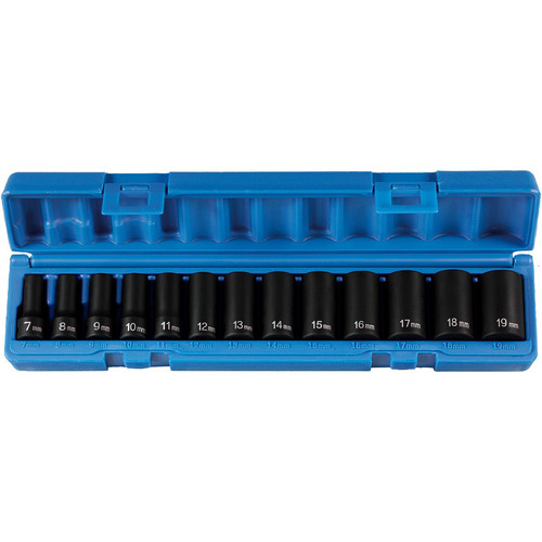 Socket Sets | Grey Pneumatic 1203MSD 13-Piece 3/8 in. Drive 12 Point Metric Semi-Deep Impact Set image number 0