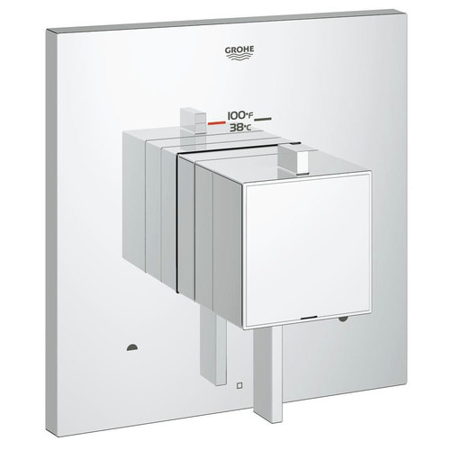 Fixtures | Grohe 19927000 Eurocube Thermostatic Trim (Starlight Chrome) image number 0